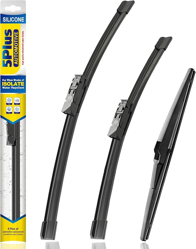 Palhetas de limpador de para-brisa de silicone 5 PLUS para Lexus NX200t, NX300 e NX300h – conjunto com 3