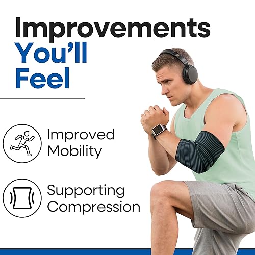 Miniatura 4 de Manga elástica de compresión para rodilla, correas de soporte para piernas, muslos, isquiotibiales, articulaciones de tobillo y codo, reducen la