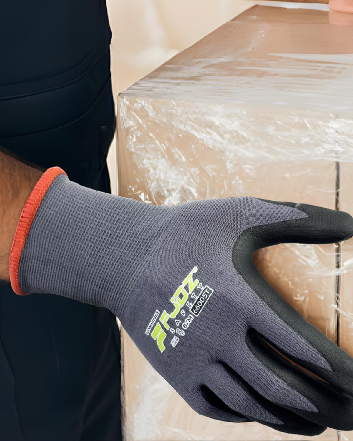 Work Gloves MicroFoam Nitrile Coated,12 Pairs Ultra-light Breathable Touchscreen Seamless Knit Nylon Glove - Image 6