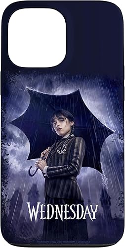 Funda para iPhone 13 Pro Max Wednesday con paraguas Nevermore Academy Photo Portrait