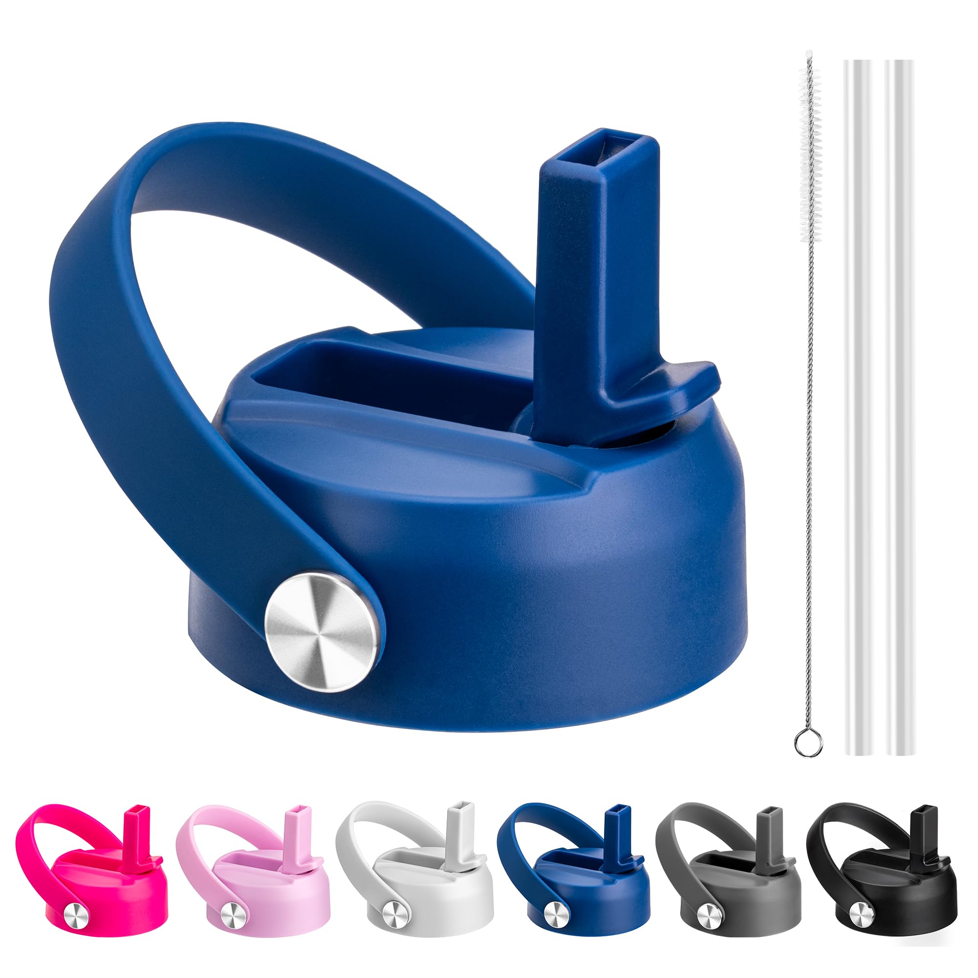 Straw Lid for Hydroflask, Lids with Straw for Hydro Flask 12 16 18 20 32 40 64oz Wide Mouth Water Bottles, Replacement Cap Lid for Hydroflask, BPA Free