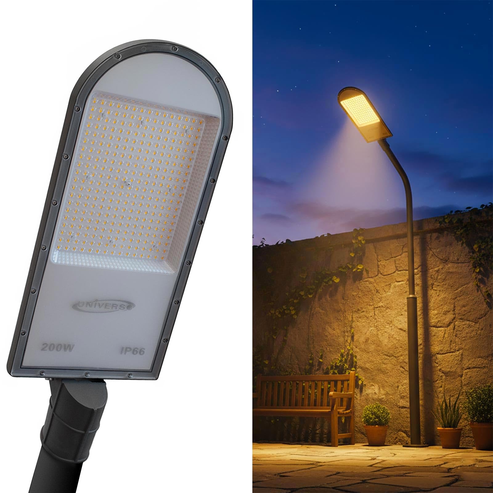 Lampione stradale a LED per illuminazione stradale per esterno da giardino Lampada da giardino Illuminazione a cancello AC 85-265V, Luci da esterno a Lampione stradale a LED per illuminazione stradale per esterno da giardino Lampada da giardino Illuminazione a cancello AC 85-265V, Luci da esterno a