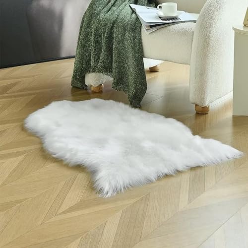 Vista 152 de duduta Tapete redondo de piel de oveja sintética color púrpura de 4 x 4 pies, peludo y mullido, lavable a máquina