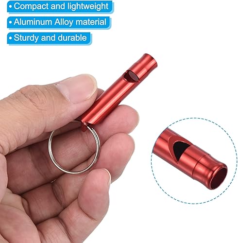 Miniatura 9 de PATIKIL Silbatos de emergencia, silbato de seguridad con llavero de sonido fuerte, silbato de supervivencia al aire libre para acampar y cazar