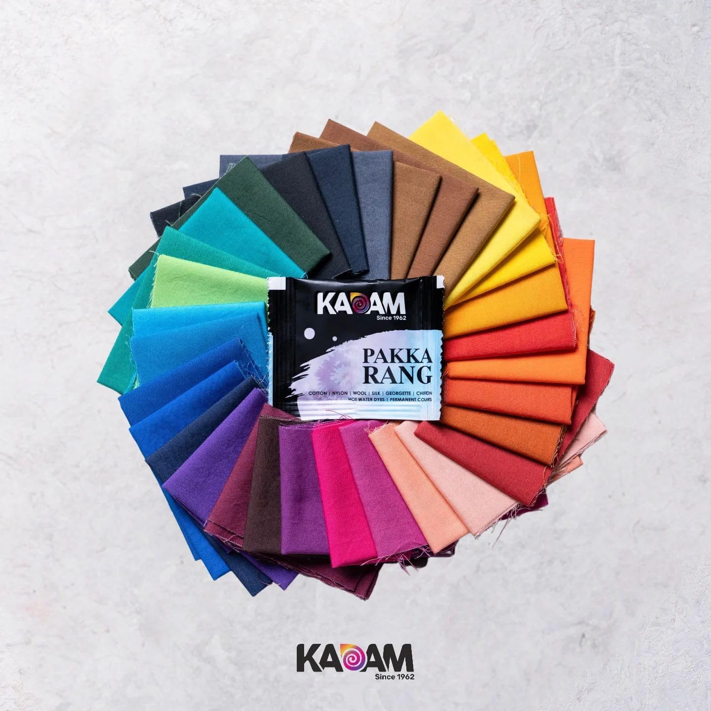 Kadam Fabric Dye Multicolour Combo (C4 : Gloom- Black (5 Sachet), Dark Blue (5 Sachet))
