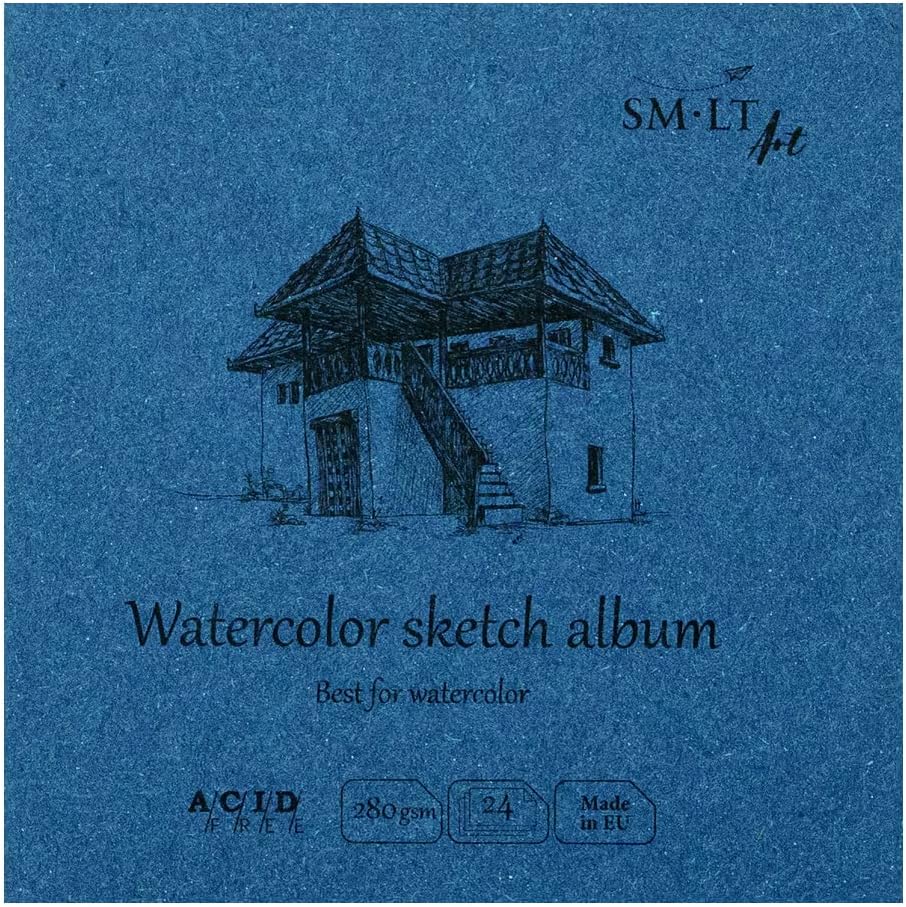 SM-LT Drawing Book, Fine Grain Watercolour, 14x14 cm