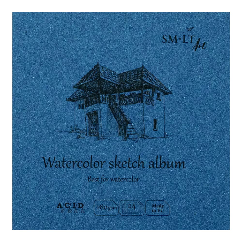 SM-LT Drawing Book, Fine Grain Watercolour, 14x14 cm