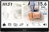 MSI PRO MP161 E2U 15.6 Inch Full HD Portable Monitor - 1920 x 1080 IPS Panel, 60Hz, Eye-Friendly Screen (PC, Laptop, Mobile), Speakers, Enhanced Chassis & Kickstand - Mini-HDMITM 2.0b (FHD@60Hz), 2 x USB Type-C - 1