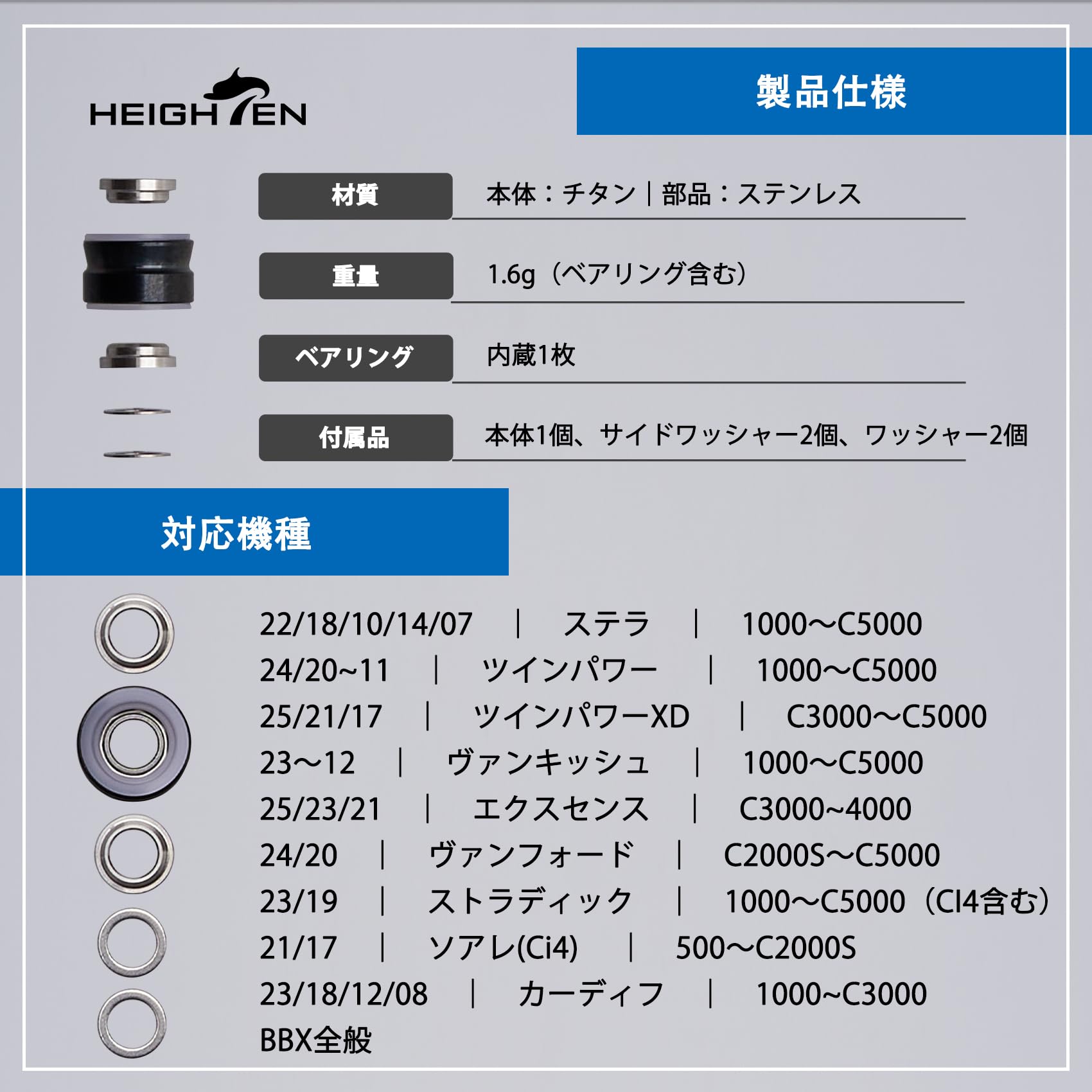 Amazon | HEIGHTEN ラインローラー チタン製 シマノ スピニングリール