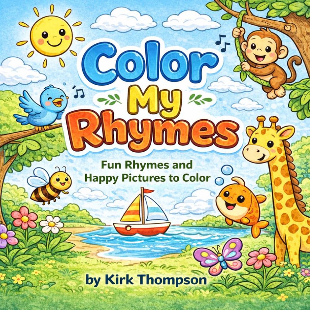 Color My Rhymes: Fun Rhymes and Happy Pictures to Color Children's Coloring Book