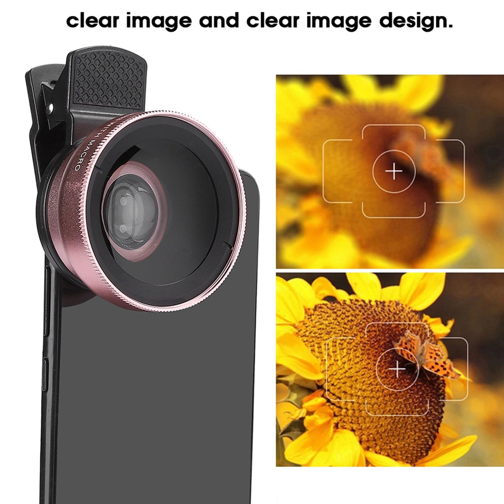 FLEXMAN Phone Camera Lens, 2 in 1 Phone Lens, Professional 0.45X Super Wide Angle and Macro Lens for Smartphones, Tablets, and Cameras