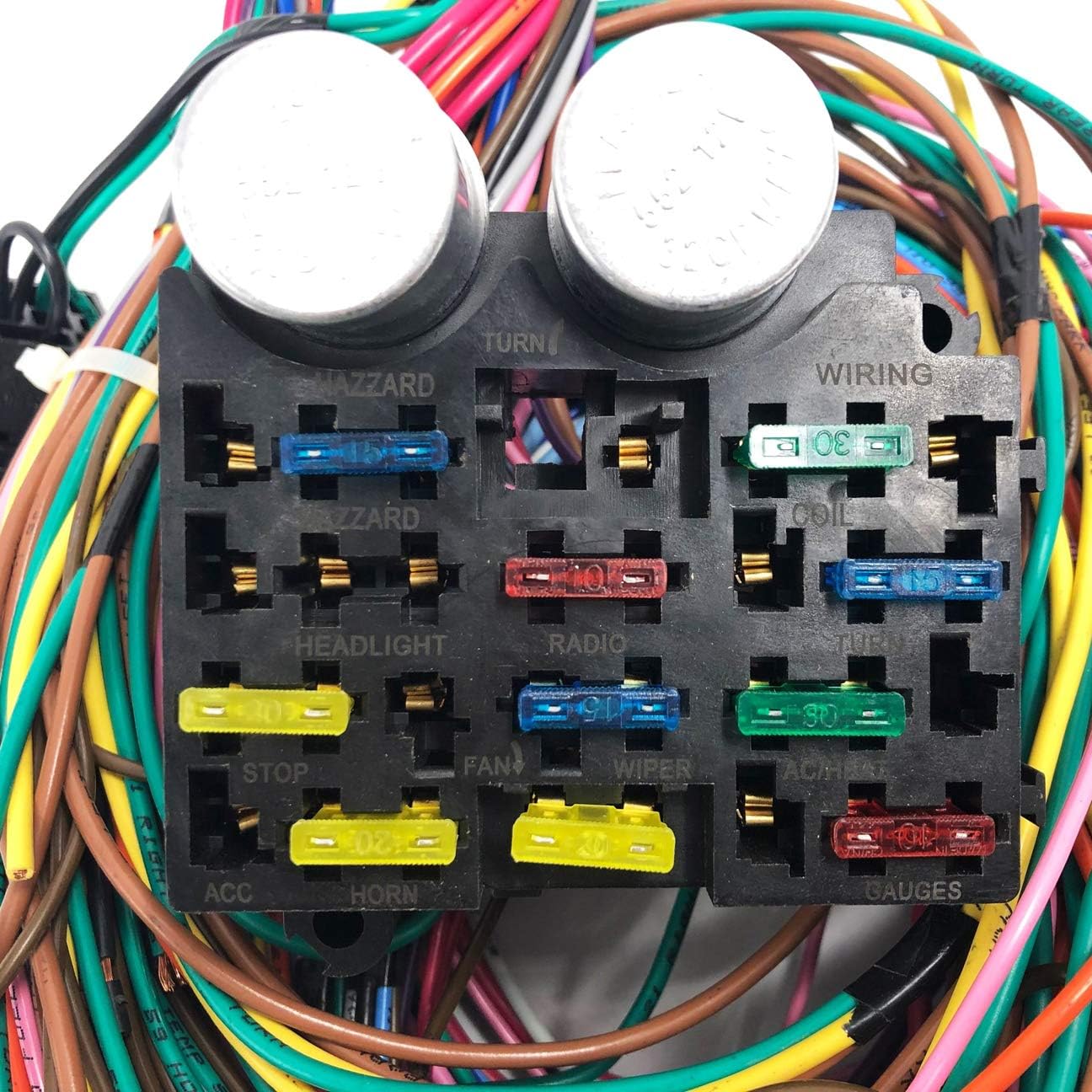 PartsFlow Universal Extra Long 12 Circuit Wiring Harness Street Hot Rod Wire For Chevrolet Chevy Mopar for Ford Muscle Car, Standalone Harness