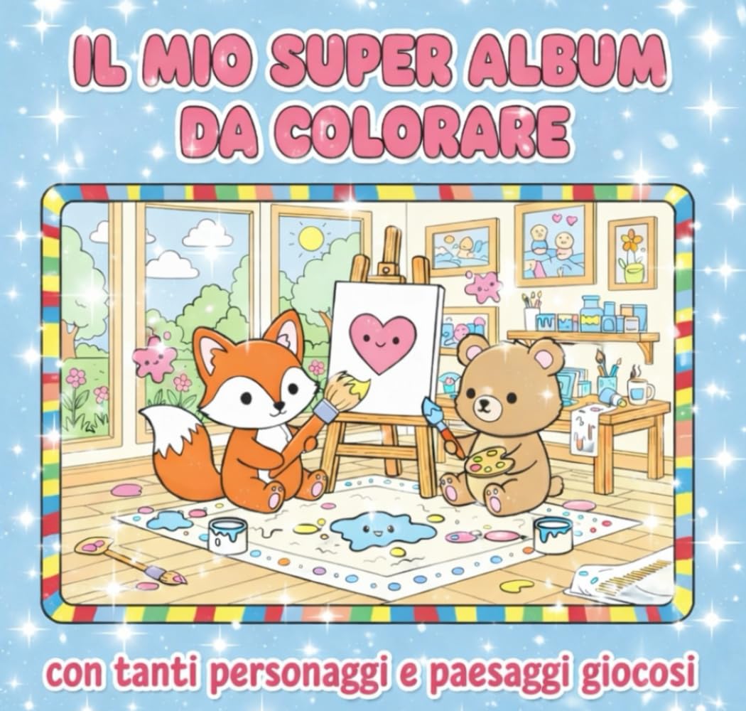 Il Mio Super Album Da Colorare: con tanti personaggi e paesaggi giocosi