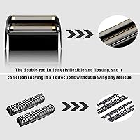 Vista 3 de Lámina de repuesto y cortadoras para afeitadora compatible con BaBylissPRO Barberology Double FXFS2 (2 unidades, negro)