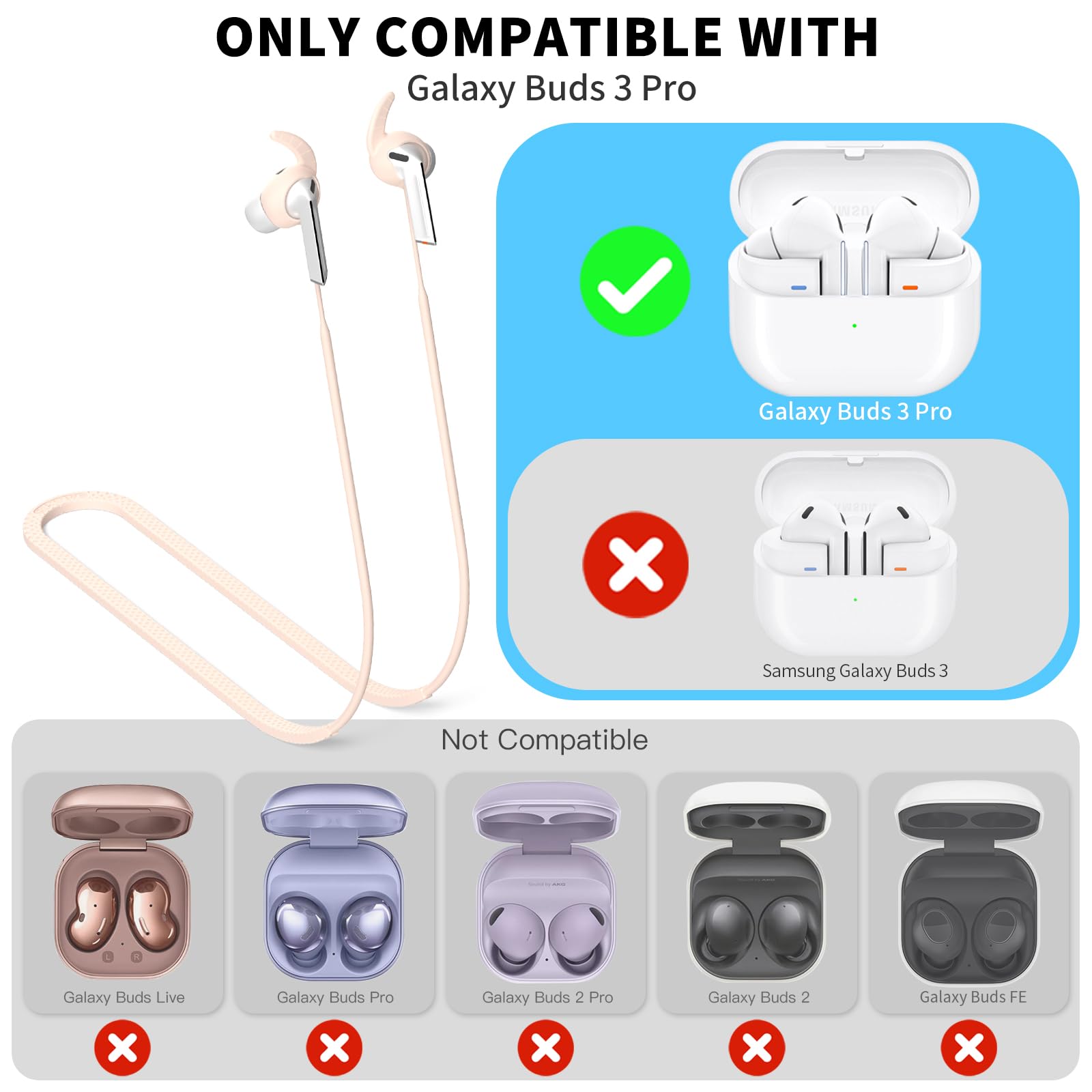 Amazon.com: Anti-Lost Strap for Galaxy Buds 3 Pro Ultra Strong