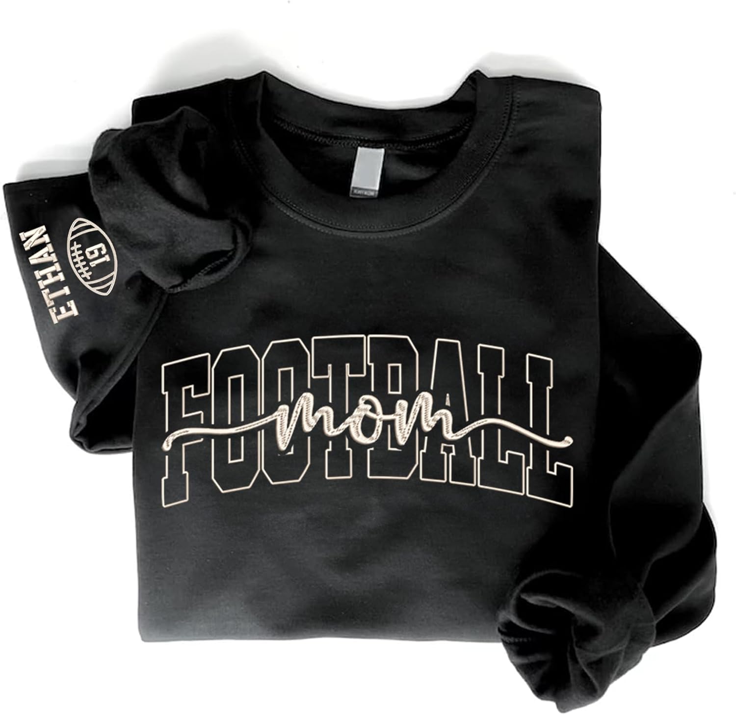 UrbanNEST Personalized Embroidered Football Mom Sweatshirt, Football Mama Shirt Sweatshirt Hoodie, Gifts for Sport Mom - Image 9