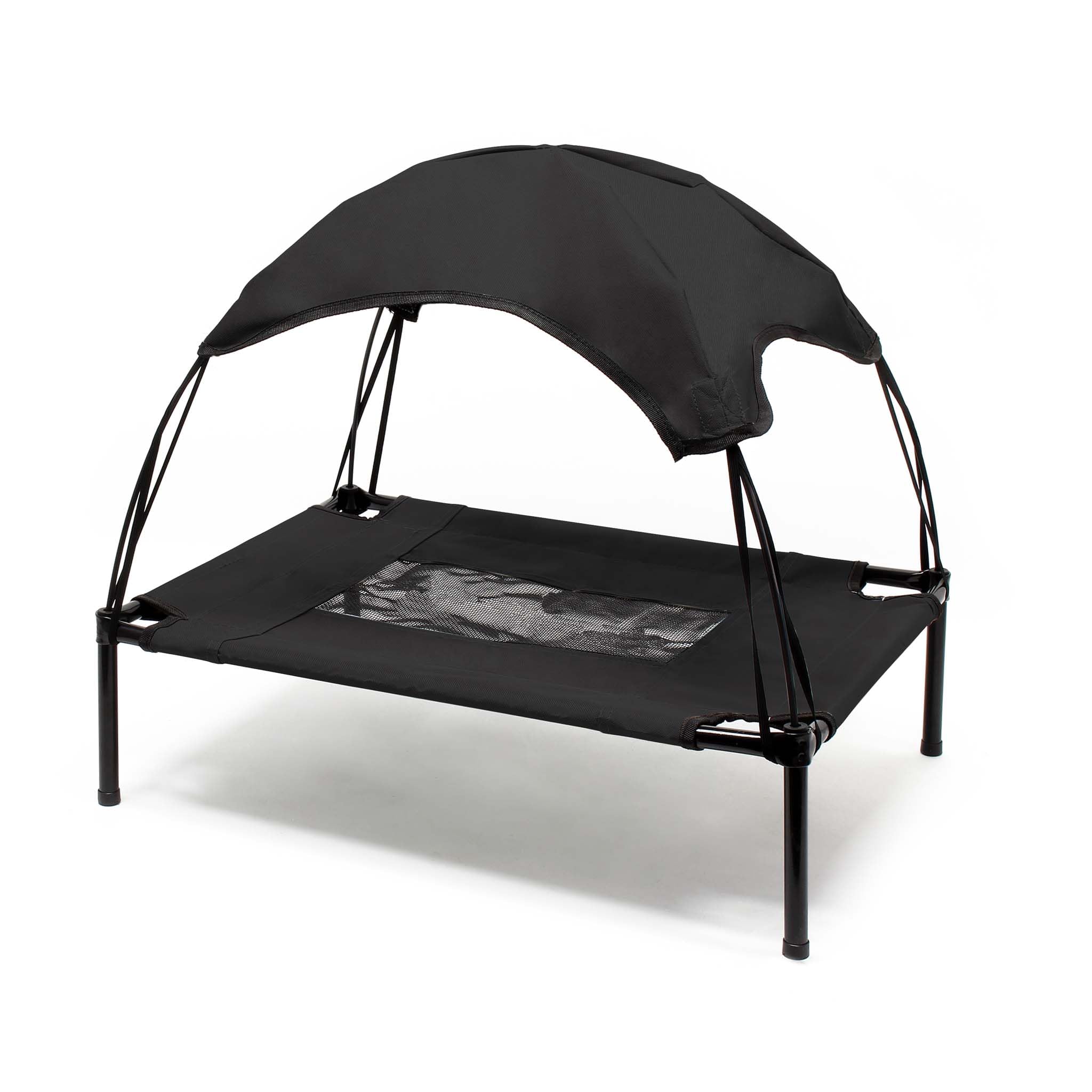 Wiltec Brandina per cani e gatti 76x60x16cm con tettoia nera