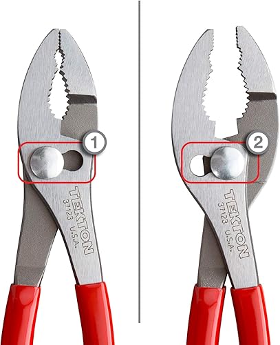 Miniatura 5 de TEKTON Alicates de Junta Deslizante de 8 Pulgadas 37123 Fabricado en Estados Unidos