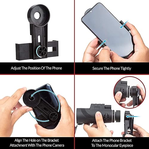 Miniatura 6 de Raxinbang telescopios Telescopio monocular de impacto fuerte, BAK4 Telescopio compacto monocular - Telescopio monocular prisma de alta potencia -