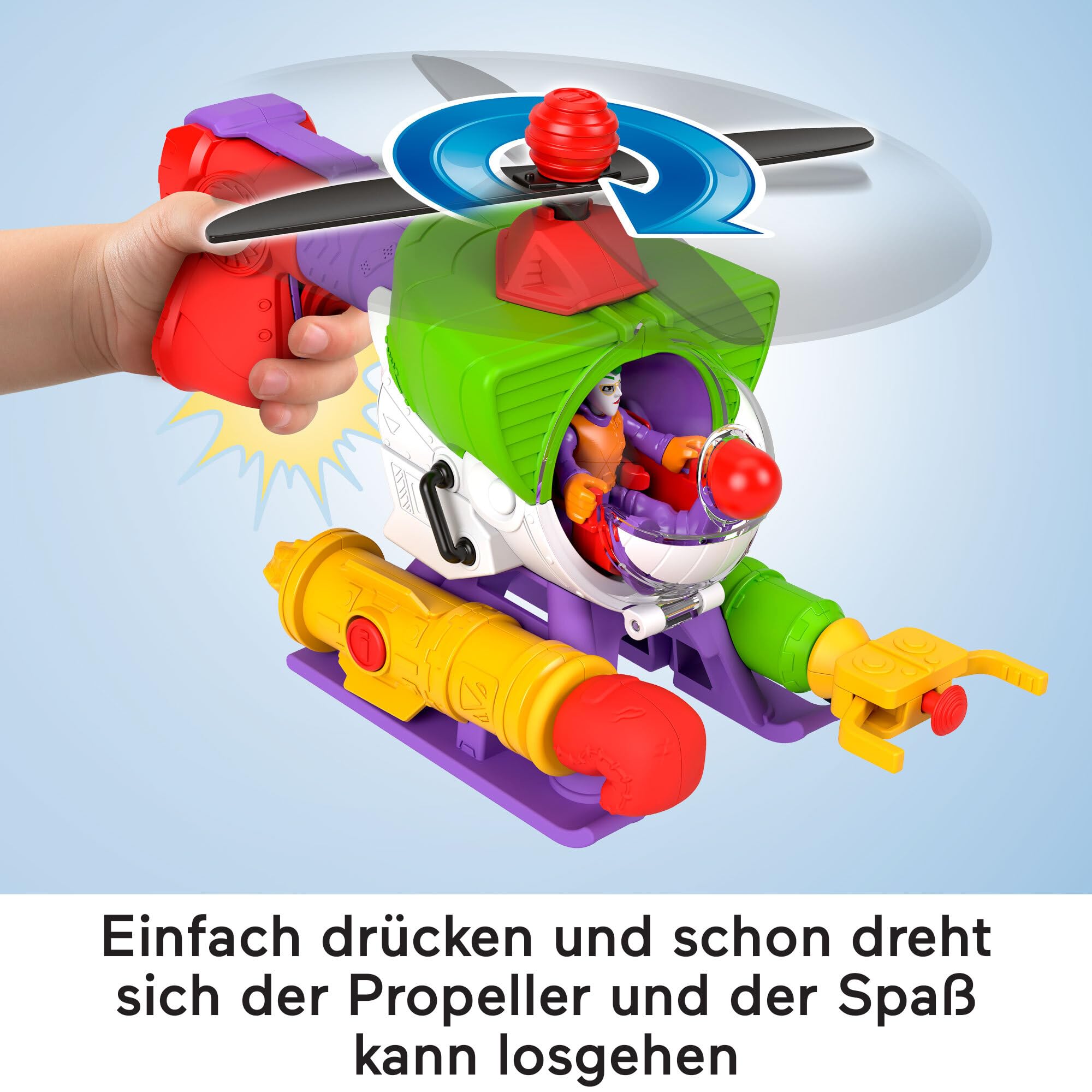 Fisher-Price IMAGINEXT DC Super Friends Joker Robocopter - 2-in-1-Helikopter mit Verwandlungsfunktion und Geschosszubehör, inklusive Joker-Figur und Power Pads für Kinder von 3 bis 8 Jahren, HMV09