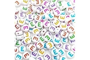 100PCS Acrylic Letter Beads for DIY Jewelry Making Colorful Alphabet Beads for...