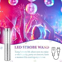 Vista 4 de Civaner 2 piezas de luces LED para servicio de botellas, luces estroboscópicas para botellas, luces LED reutilizables y recargables para champán