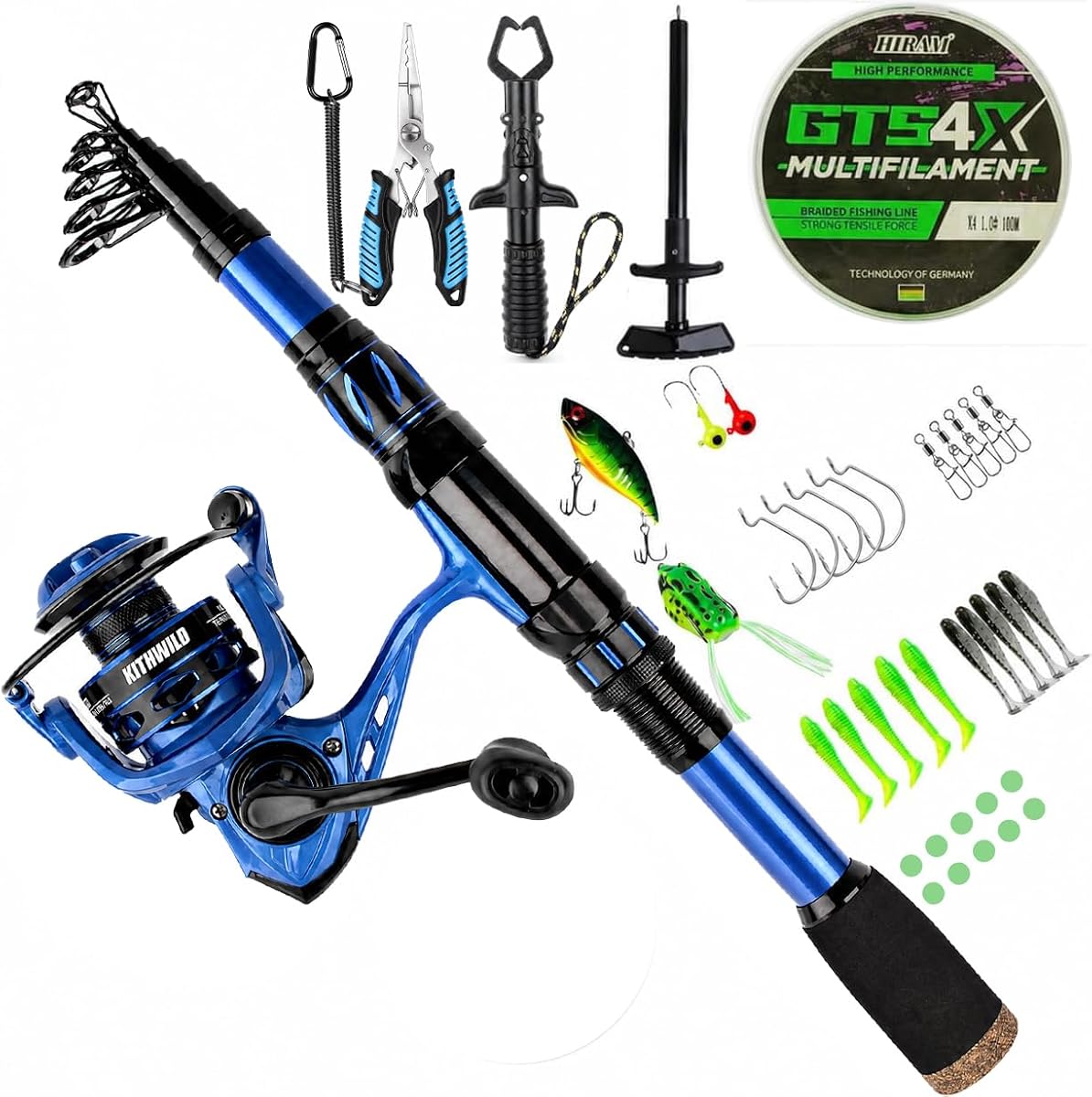Telescopic Fishing Combo, 6/7/8/9FT Carbon Fiber Travel Rod with2000/3000 Spinning Reel, Compact Kit with Bag for Bass Trout Catfish Saltwater Freshwater