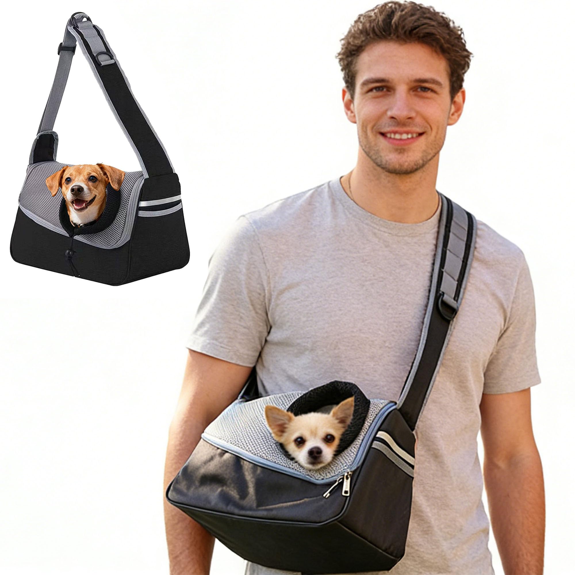Bandolera para perro pequeña y transpirable ideal para paseos al aire libre