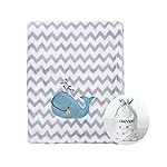 CREVENT 30\'\'X40\'\' Cute Cozy Fluffy Warm Baby Blanket for Girls Boys Infants Toddlers\' Bedding Crib Cot Stroller, Baby Shower Birthday Newborn\'s Gift - Whale