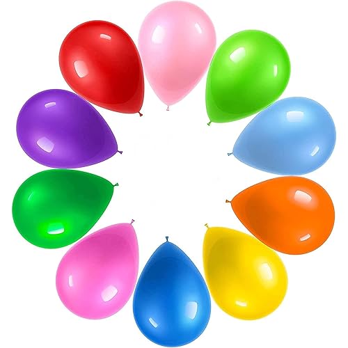 Prextex 600 Party Balloons, 12 Inch - 10 Balloons Assorted Colors Rainbow - Balloons Bulk Pack of Strong Latex Balloons for Party Decorations, Birthday Parties Supplies or Arch Decor - Helium Quality