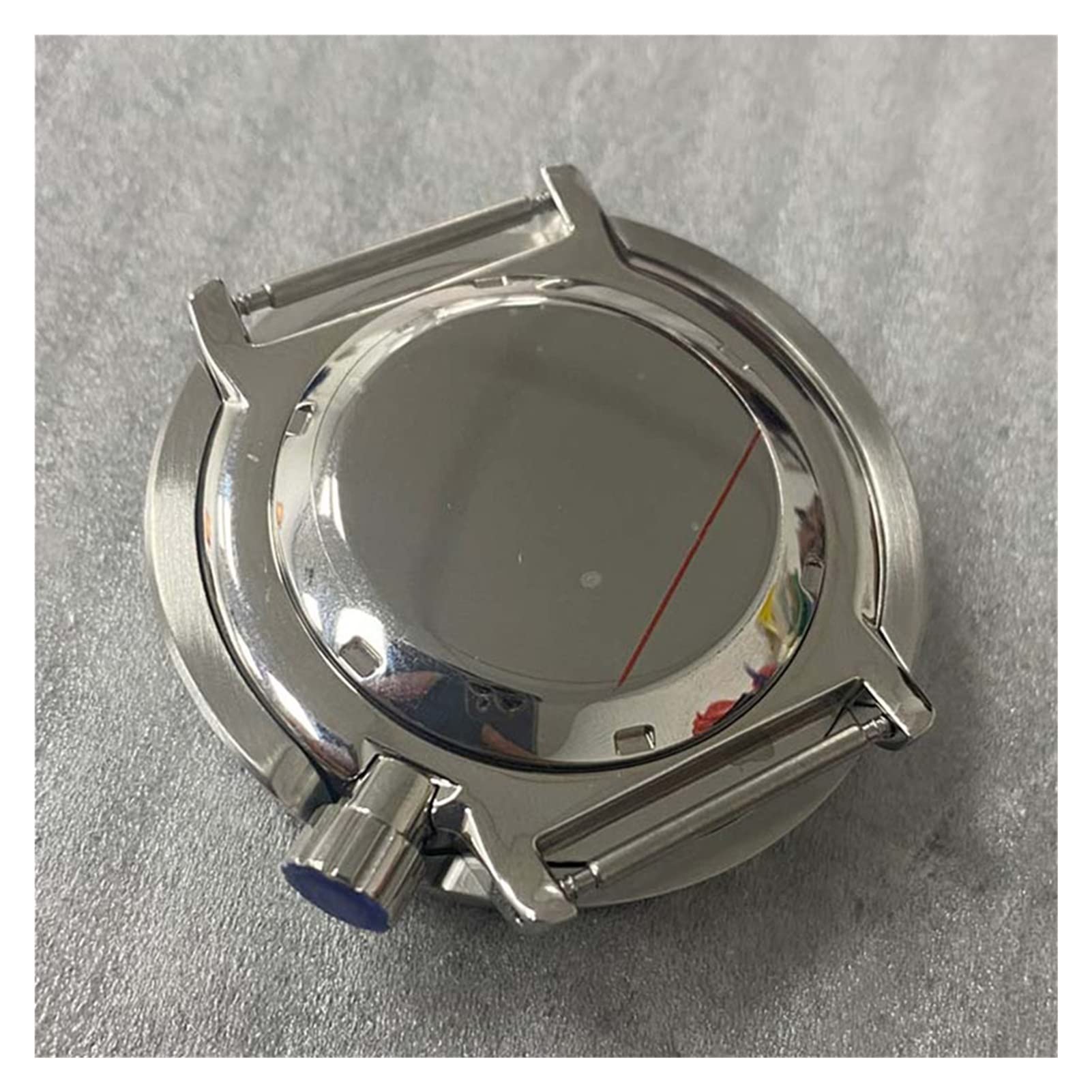 Caja de Acero Inoxidable de 45 mm, Cristal Mineral, Bisel Interior Blanco y Correa Apta para la conversión de Movimientos mecánicos NH35/NH36.