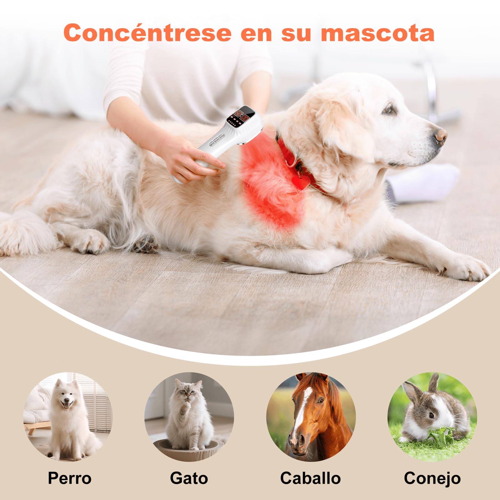Dispositivo portátil con luz roja y soporte, 16×650 + 3×808 Cuatro modos de funcionamiento y función de temporizador con 12 niveles El dispositivo con luz roja una pantalla LED y gafas protectoras