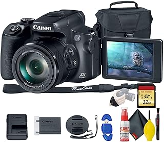 Canon PowerShot SX70 HS Digital Camera (3071C001) - with 32GB Memory Card, Bag, Cleaning Kit, and More