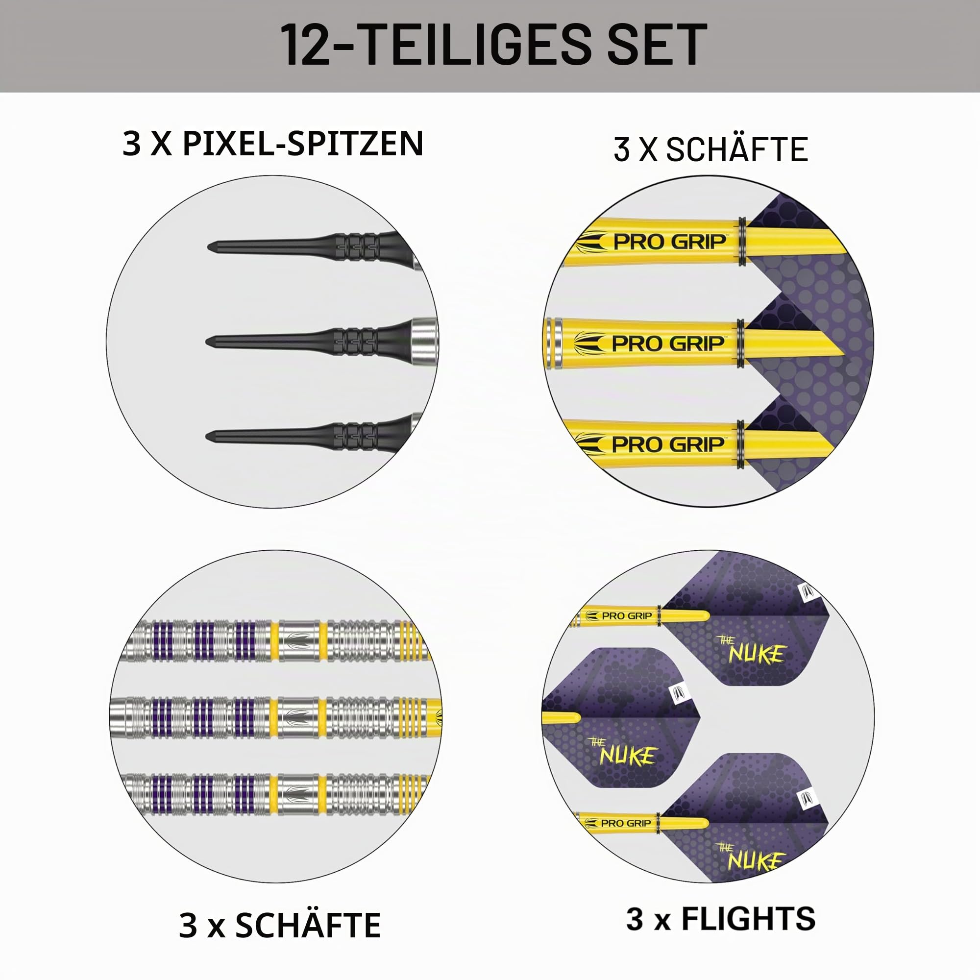 Target Darts Luke Littler Loadout Steel Tip Swiss Point Darts, 90% Tungsten Dartpfeil, 22G/23G/24G | Steel Tip Dart Set, Player Edition Swiss Points Dart-Sets mit Werkzeug, Pro Grip Schäfte & No.2