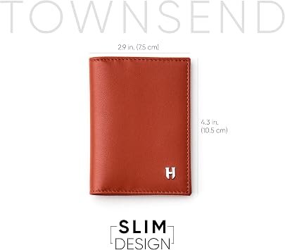 Erkekler için Hakiki Deri Kredi Kartı Tutucu Cüzdan | Tam Tahıl İnek Derisi El İşi Deri | Minimalist İnce Tasarım RFID Ön Cep Cüzdan