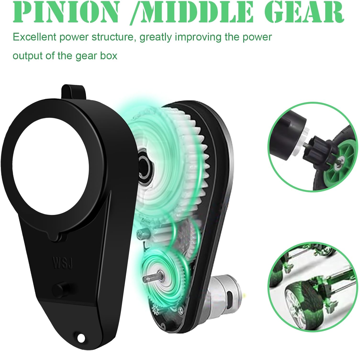 2Pcs 24V Motor 40000RPM Gearbox for Powered Wheels Replacement Parts High Speed RS555 Drive Engine Kids Ride On Car Gearbox Electric Motor Upgrade Gearbox Motorcycles Match Ride On Toys Car Gearbox