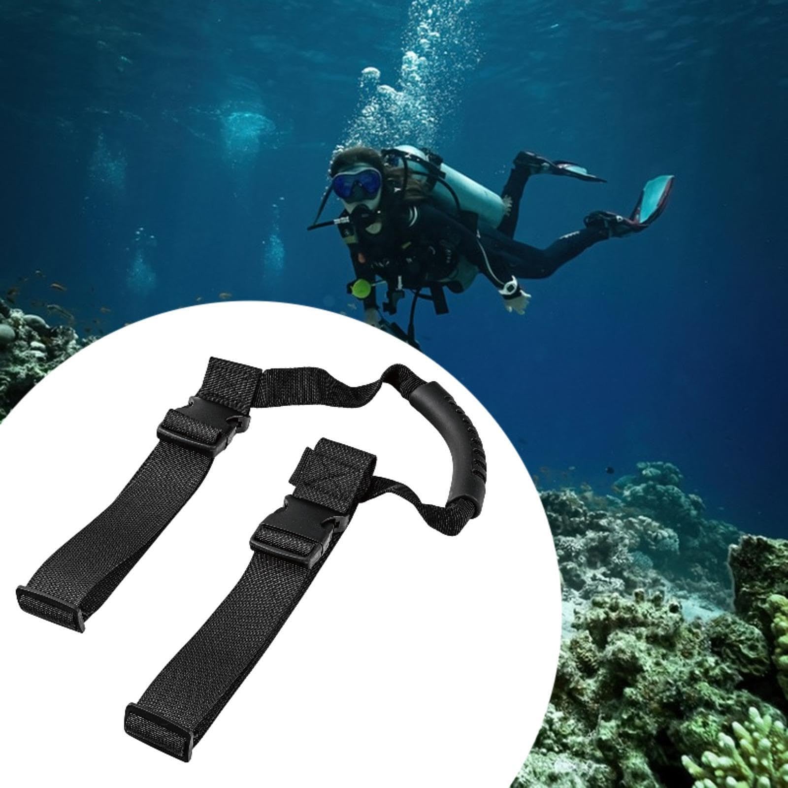 Menolana Diving Tank Retainer Band, Adjustable with Handle, Wear Resistant Easy to Install Lightweight Carrying Strap