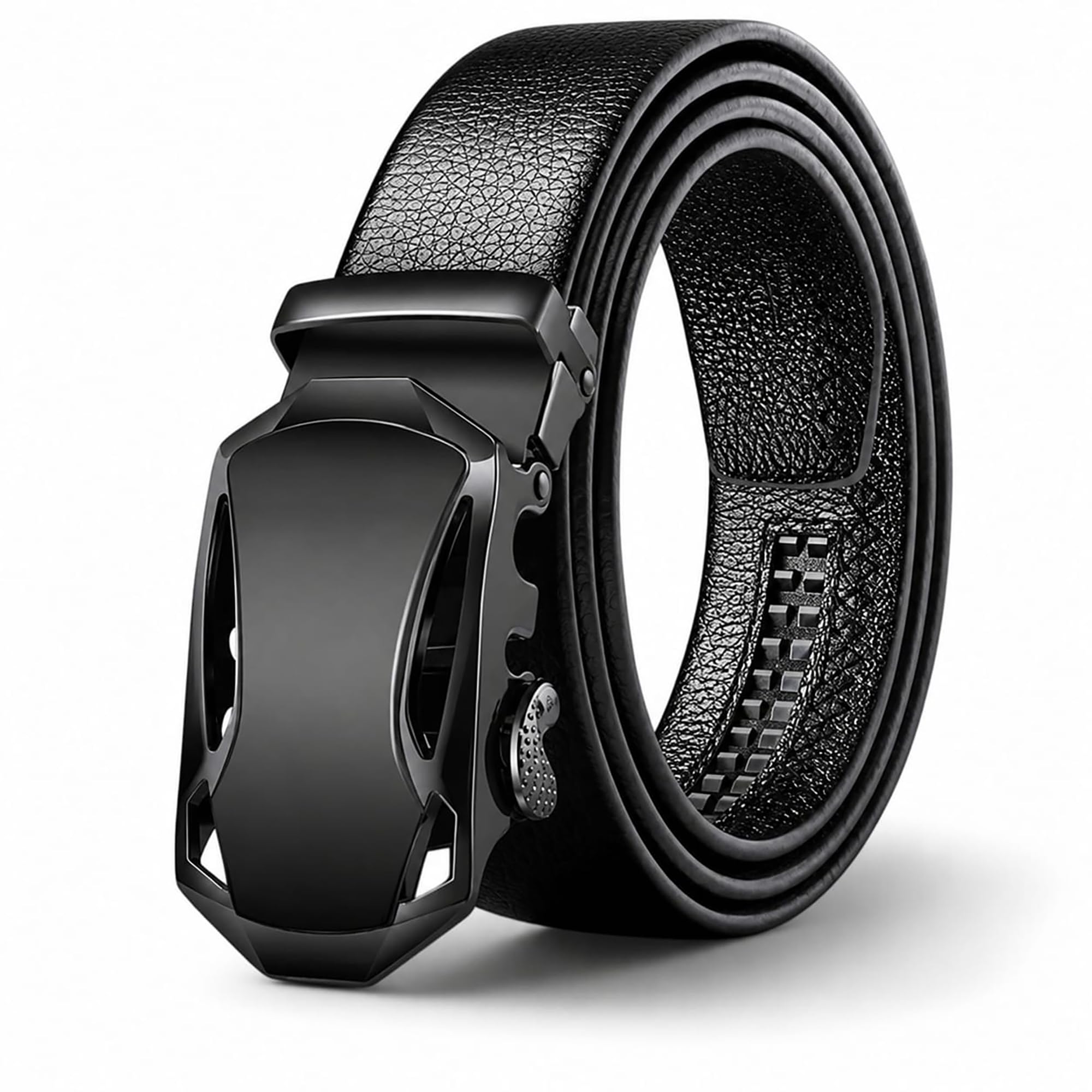 Dev Zoom Premium Automatic Buckle Belt for Men | Adjustable Black Leather Finish Belt-picture-21