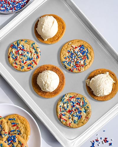 Miniatura 5 de Baker's Secret - Bandeja para hornear con estante de aluminio puro PTFE no tóxico, PFAS, PFOA, juego de sartenes para hornear sin BPA, 100%