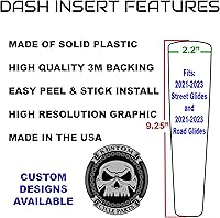 Vista 1 de Kustom Cycle Parts Inserto de consola de panel de tablero de plástico para bombero héroe del mercado de accesorios. Se adapta a Harley Davidson 21+