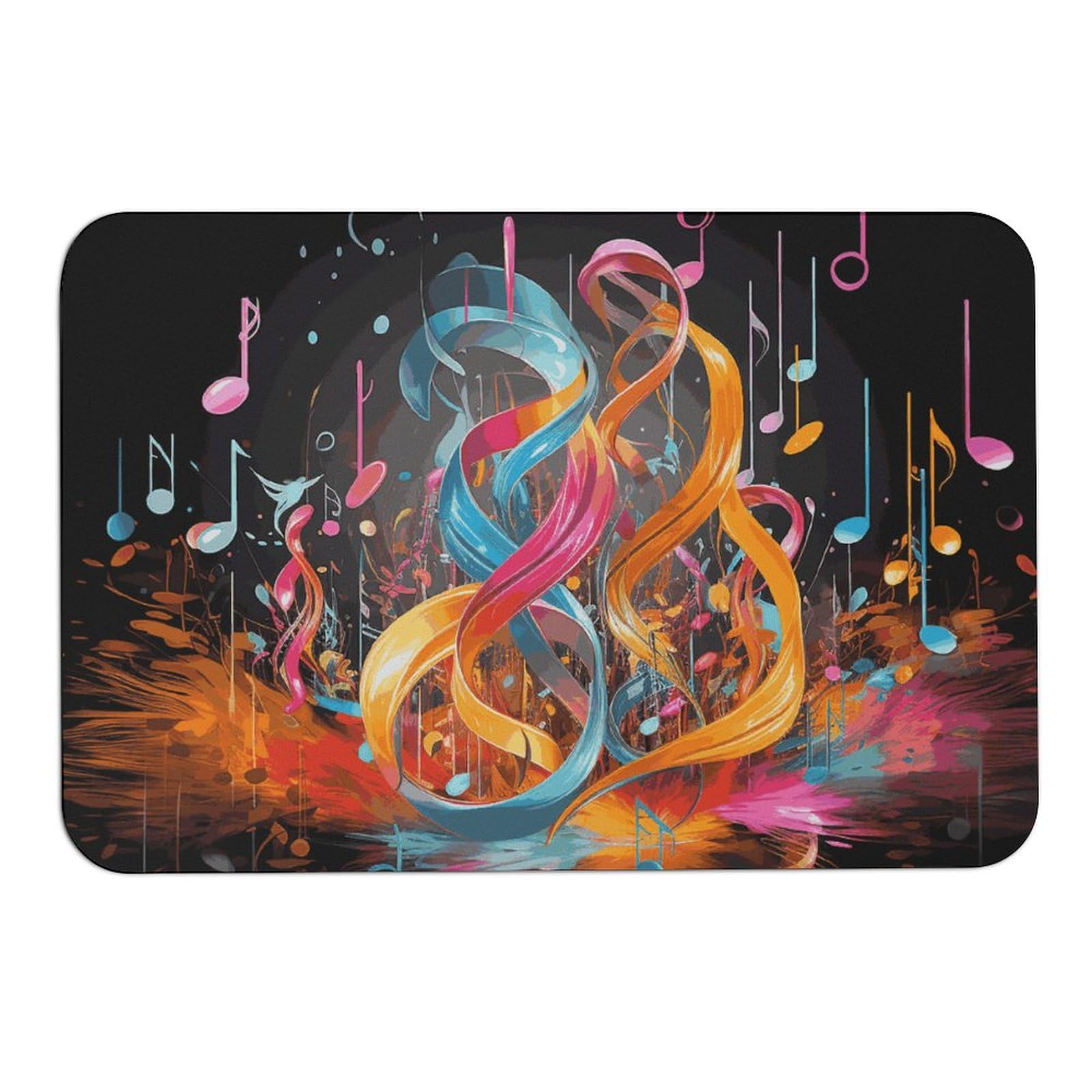 Tapis de sol diatomée note de musique imprimé absorbant antidérapant 60x40 cm