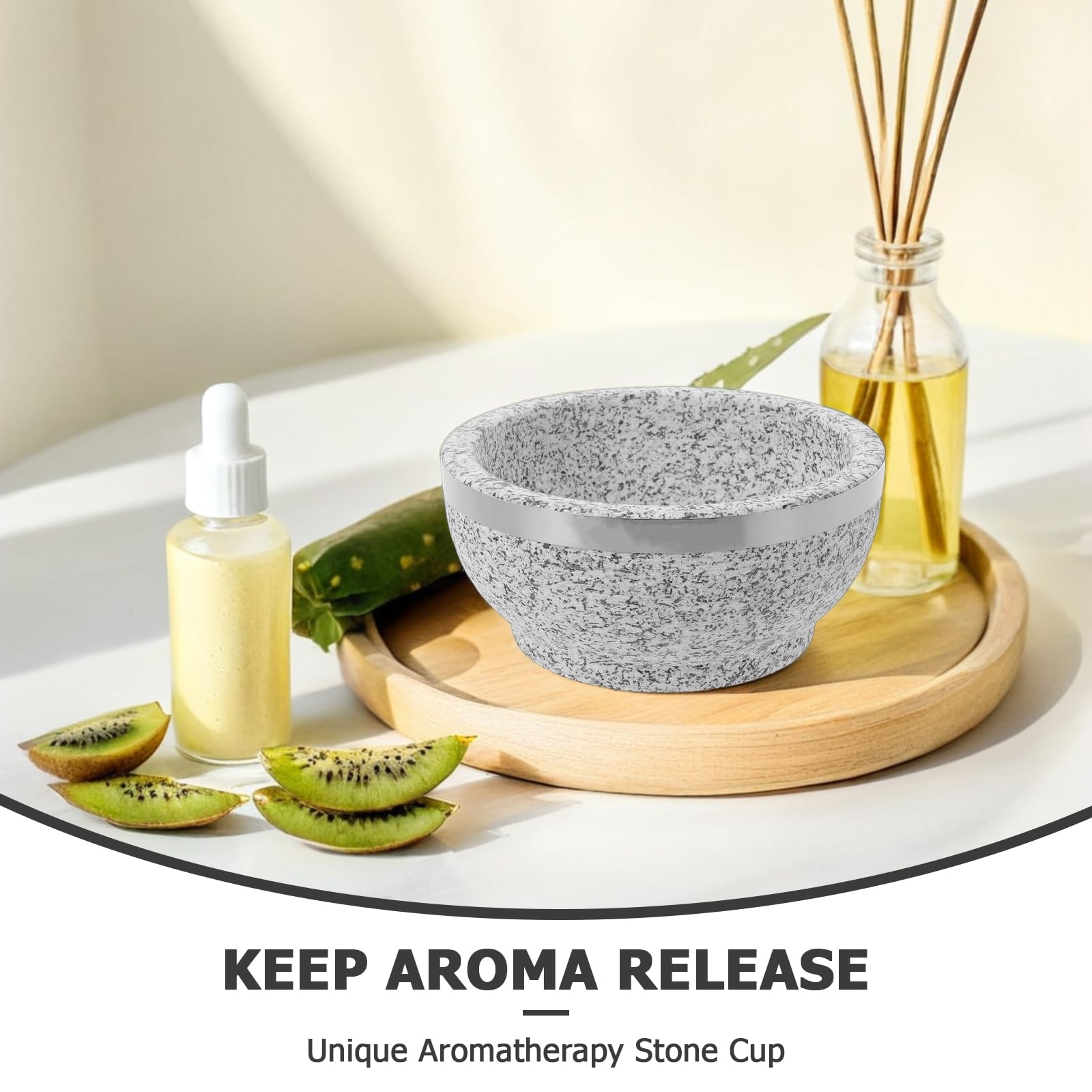 Uonlytech Aromatherapie Steinbecher 400ml für Sauna und Dampfbad