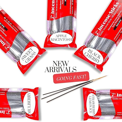 Miniatura 6 de Lick Me All Over Most Exotic Charcoal 7'' Incense Sticks. Approx. 85 to 100 Sticks Per Bundle, Length - 7 Inches, Each Natural Stick Burns for 35 to