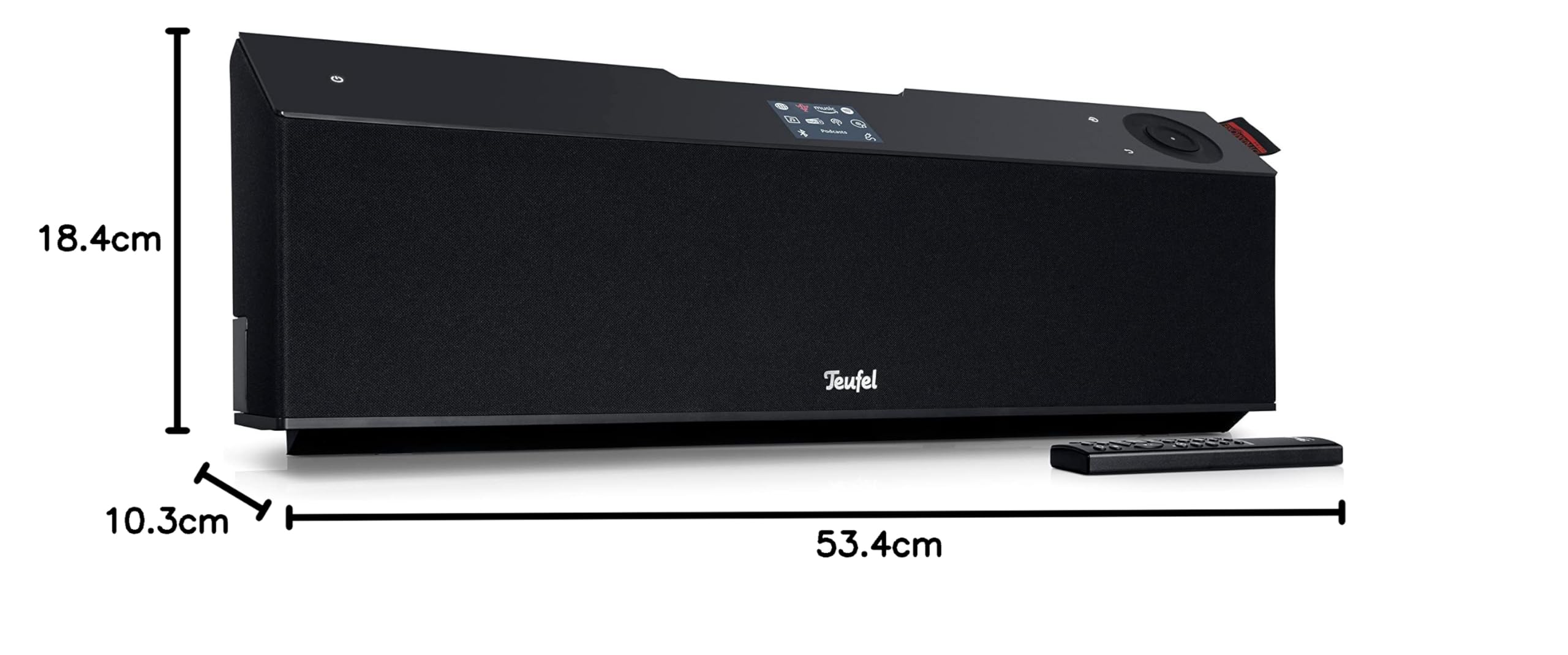 Teufel MUSICSTATION Système Streaming Enceinte Bluetooth Lecteur CD Radio Internet Dab+ / FM WLAN USB - Noir