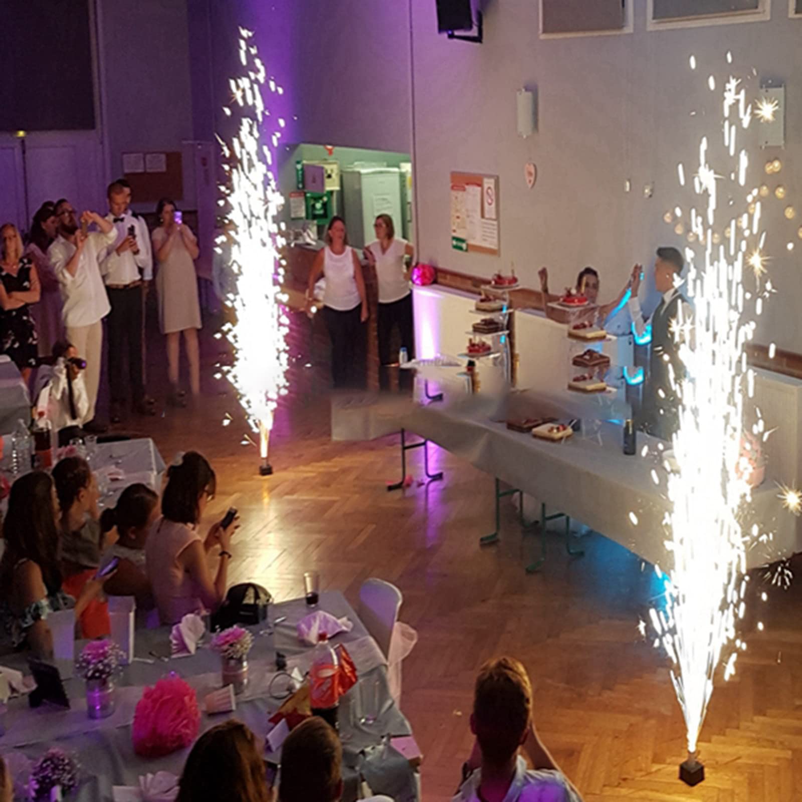 8 StüCk Kalter Pyrotechnischer EmpfäNger, Funkfernsteuerungssystem, Mit SchutzhüLle/Fernbedienungen, FüR Hochzeit/Party/BüHne Schaffen Eine Feurige AtmosphäRe