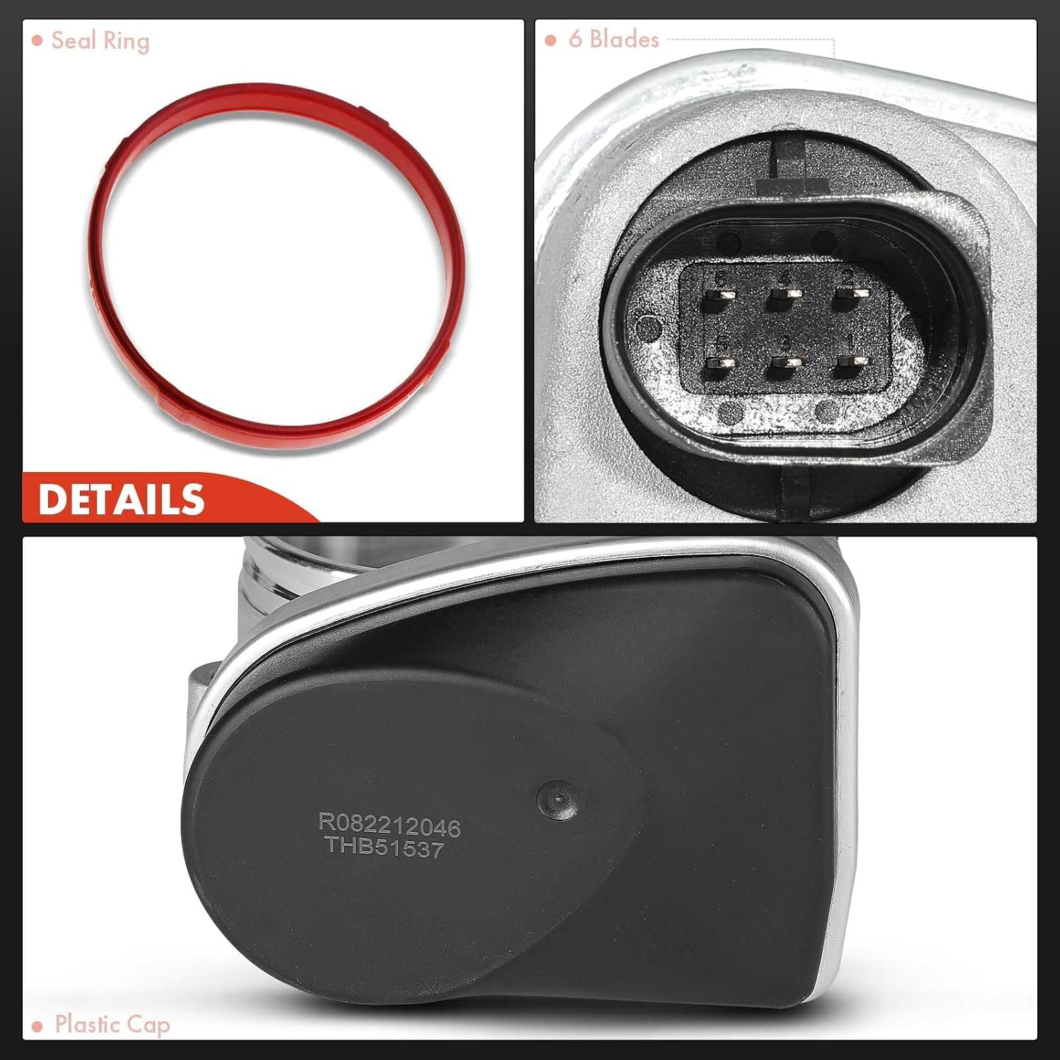 A-Premium Electronic Throttle Body with TPS Sensor, Compatible with BMW | for E65 E66 760i 2004-2006, 760Li 2003-2008, V12 6.0L, Sedan, Petrol, For Cylinder 7-12 Only, Replace# 13540151537