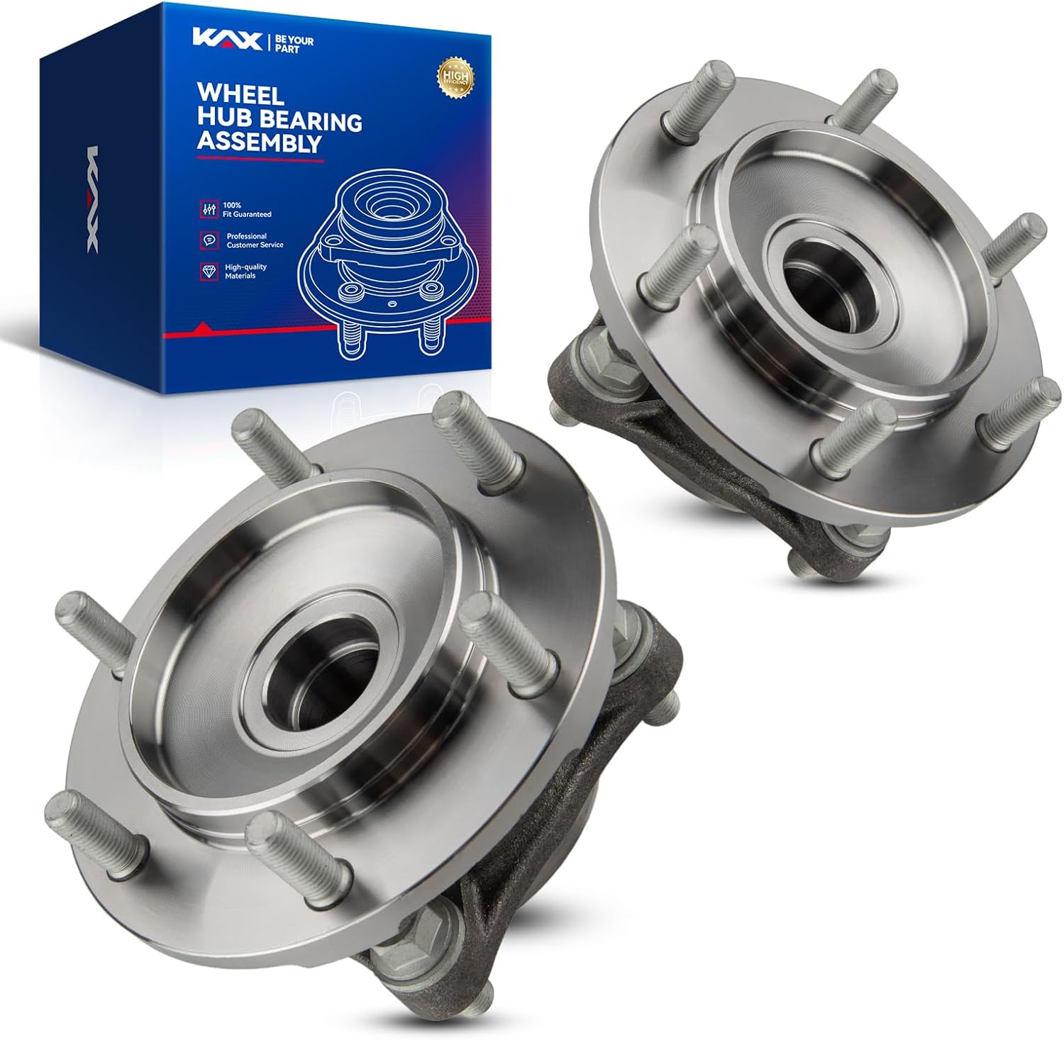 KAX 950004 2PCS Front Wheel Hub Bearing Compatible with Toyota Tacoma 2005-2023, Toyota 4Runner 2003-2023, Toyota FJ Cruiser 2007-2014