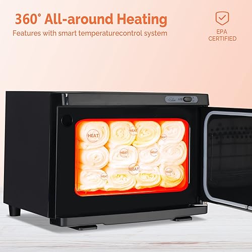 Miniatura 6 de Kcelarec Calentador de toallas calientes, gabinete profesional de toallas calientes, calentadores de toallas de spa 2 en 1 para tratamientos