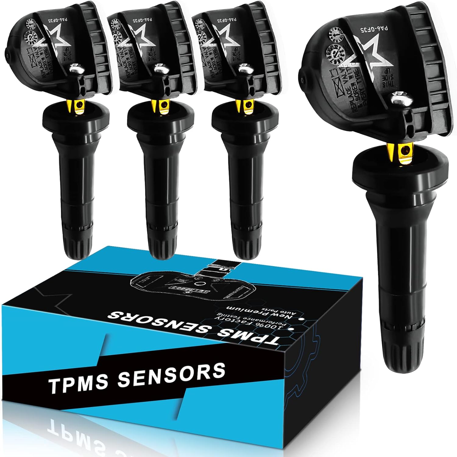 Tire Pressure Sensors TPMS for:-Chevy Camaro 2010-2015 Impala Silverado Cruze, for:-GMC Yukon Sierra for:-Cadillac for:-Buick for:-Pontiac for:-Saturn 315 Pre-Programed 13598771 (4PCS)