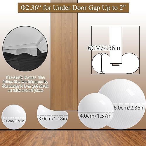 Miniatura 2 de JUJIBL Tope para debajo de la puerta de 32 pulgadas para un gran espacio de hasta 2 pulgadas, bloqueador de corrientes de aire para parte inferior